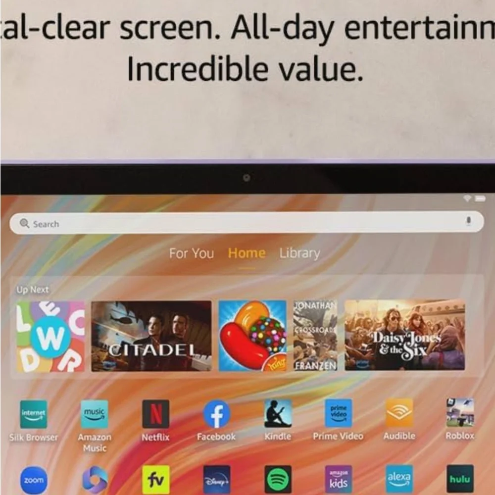 Amazon Fire HD 10 Tablet (newest model). 10.1” vibrant full HD screen